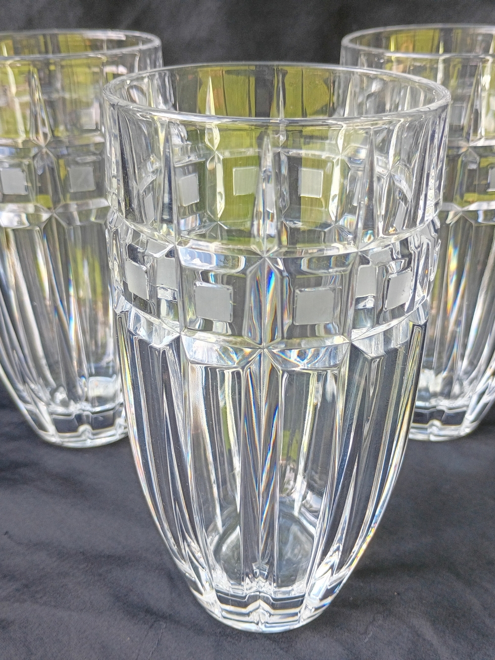 Set of Theee Marquis By Waterford Quadrata Highball Glasses